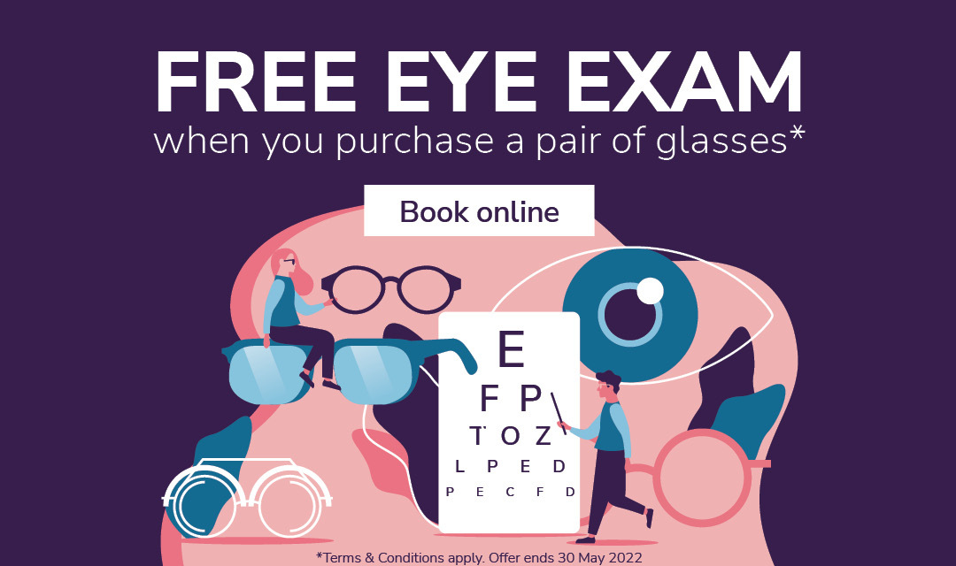 Free Eye Exam with purchase of glasses